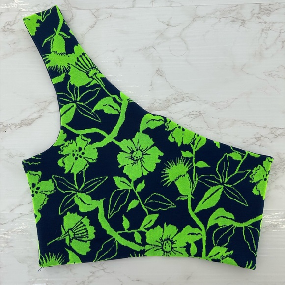 ZARA Floral Knit Asymmetrical Top - Picture 4 of 9